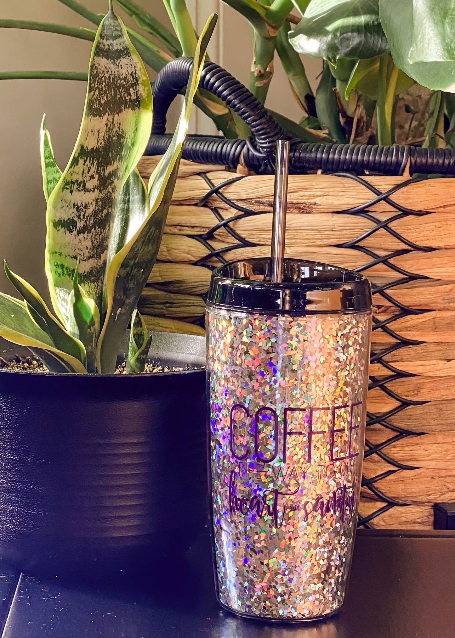 Confetti Heart & Sanity Double Wall Tumbler